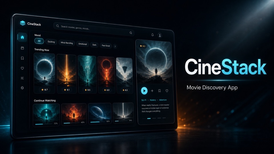 CineStack movie discovery interface