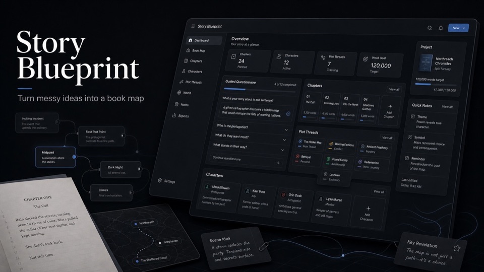 Niprut Blueprint book planning workspace